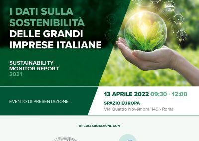 Sustainability Monitor Report, il 13 aprile scopriamo come le grandi imprese partecipano alla transizione ecologica