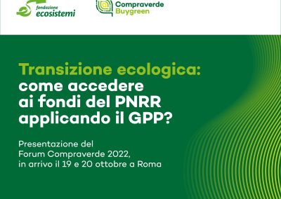 7 luglio, Conferenza di presentazione del Forum Compraverde 2022 alla Camera dei Deputati